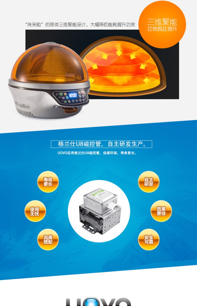 Galanz / Glanshi P70D10EP-QB (A0) lò vi sóng mở bàn xoay tròn thế hệ thứ hai uovo lò nướng halogen