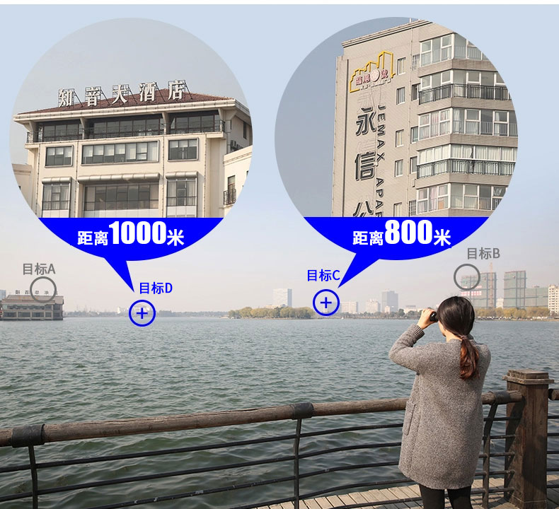 Kính thiên văn tập trung tự động Mỹ độ phân giải cao ống đôi xe đua bóng kính viễn vọng du lịch - Kính viễn vọng / Kính / Kính ngoài trời ống nhòm