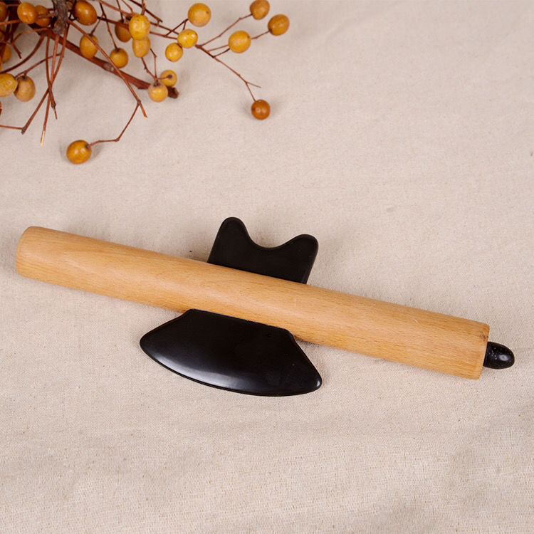 Two-handed Bianstone scraping board Xuanhuang Bianstone scraping board without electricity Jade scraping back shoulder and neck scraping board