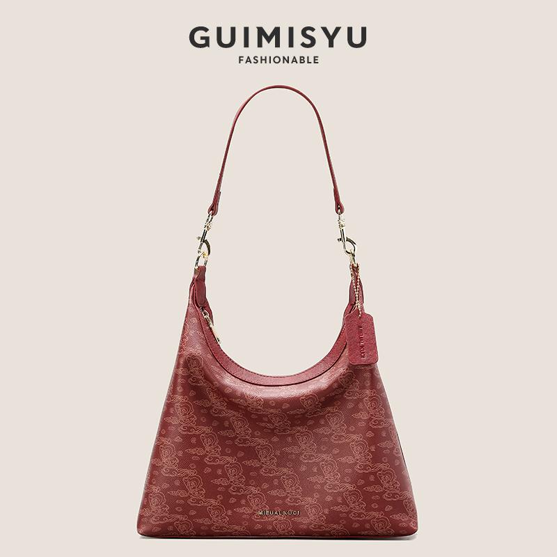 Guimisiyu2026 New Original Red Underarm Tote Bag Bridal Wedding Bag High-End Wedding Bag