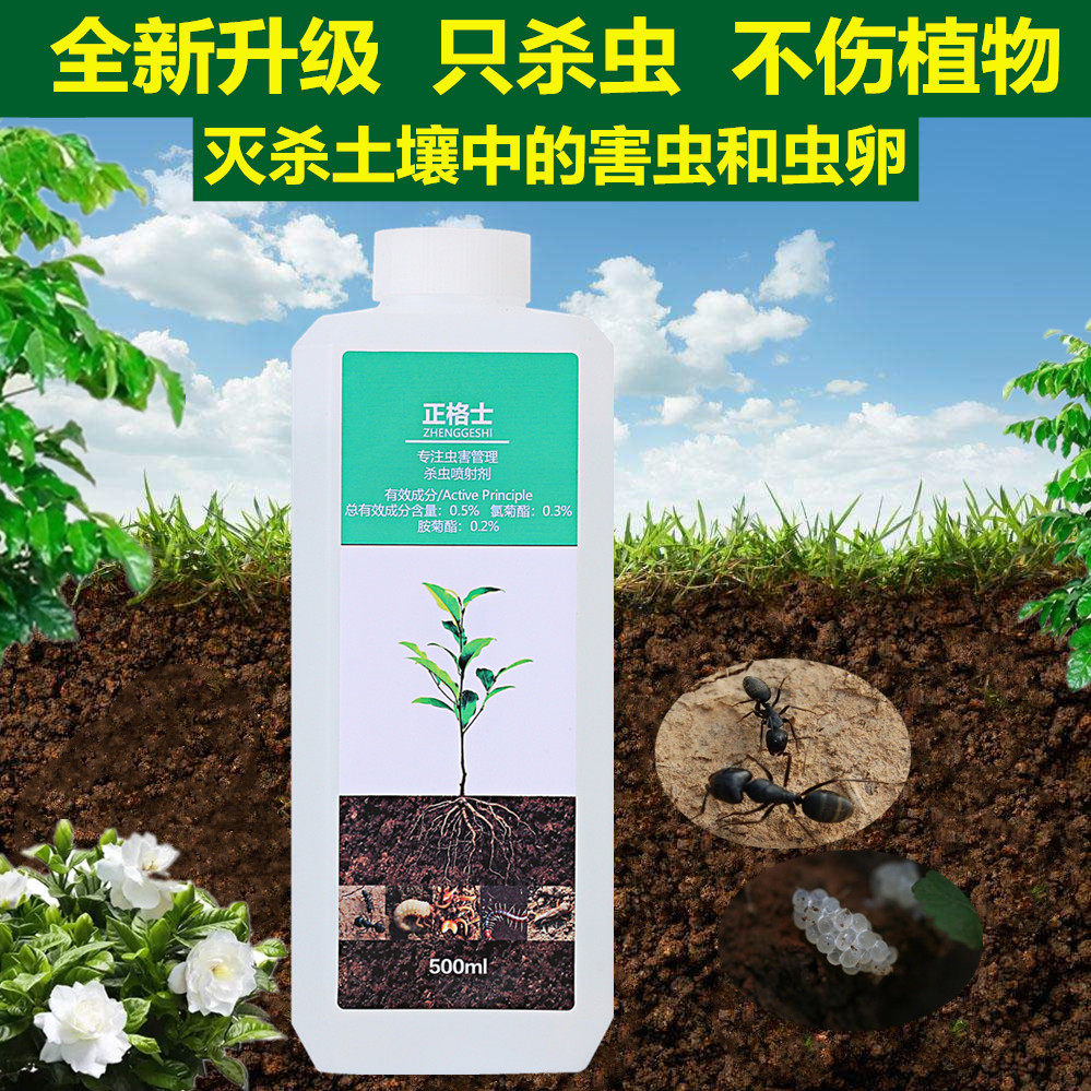 花盆盆栽杀虫剂家用土里花木办公室土壤除虫剂多肉植物水养药白粉