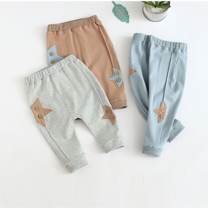 Spring and Autumn Single Pants for Male and Female Babies Wear Pure Cotton 0-3 Years Old Children PP Foreign Pie Pants 2 Thin Tide