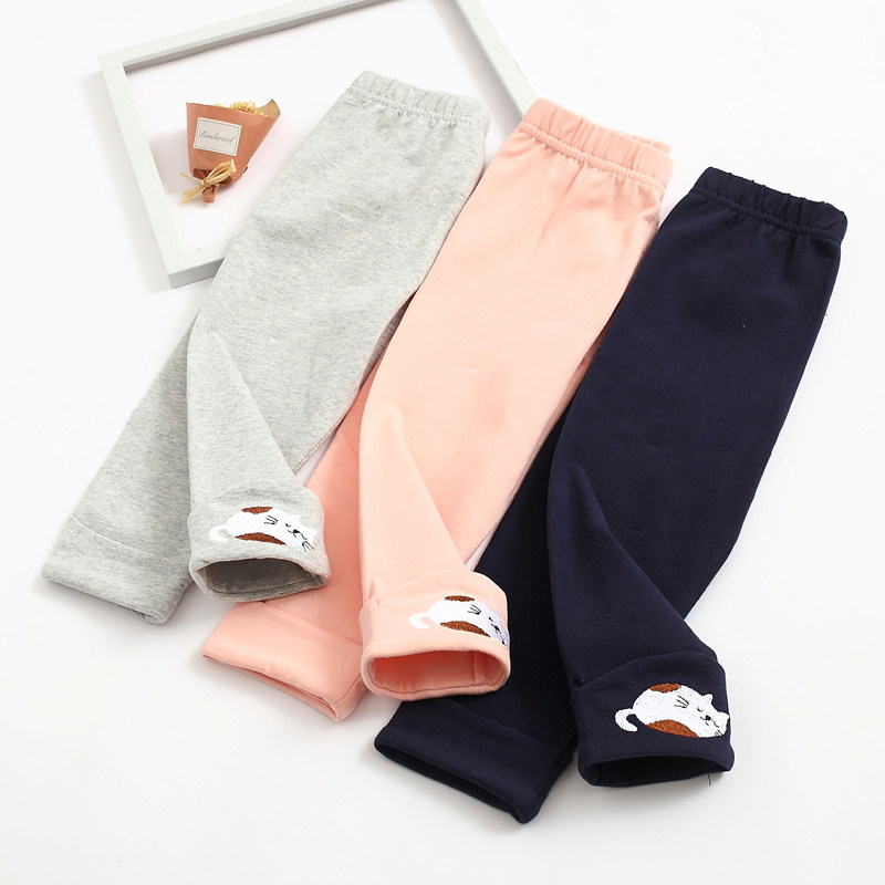 Female baby leggings are cotton spring and autumn thin trousers for infants and young girls with stretch trousers