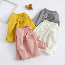 Spring and Autumn Female Baby Cotton Top Infant Wear base shirt Baby Wear T-shirt Princess Children Long Sleeve 0-3 years old