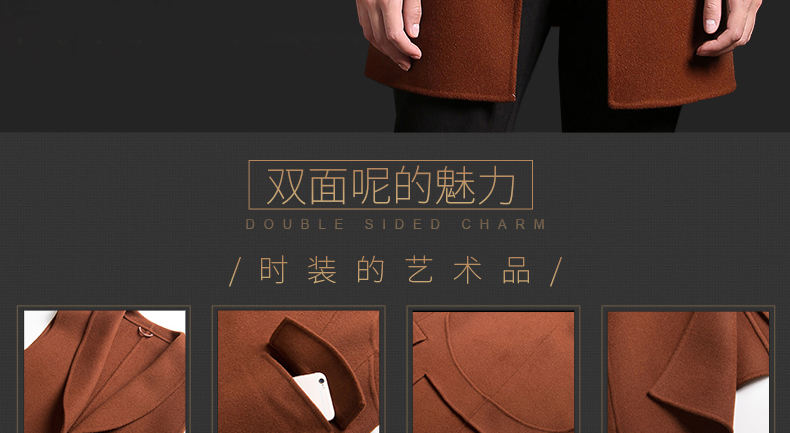 2018 vest cashmere hai mặt nữ mùa thu đông dài màu caramel vest hai mặt vest 100% len cháu gái áo khoác bomber nữ