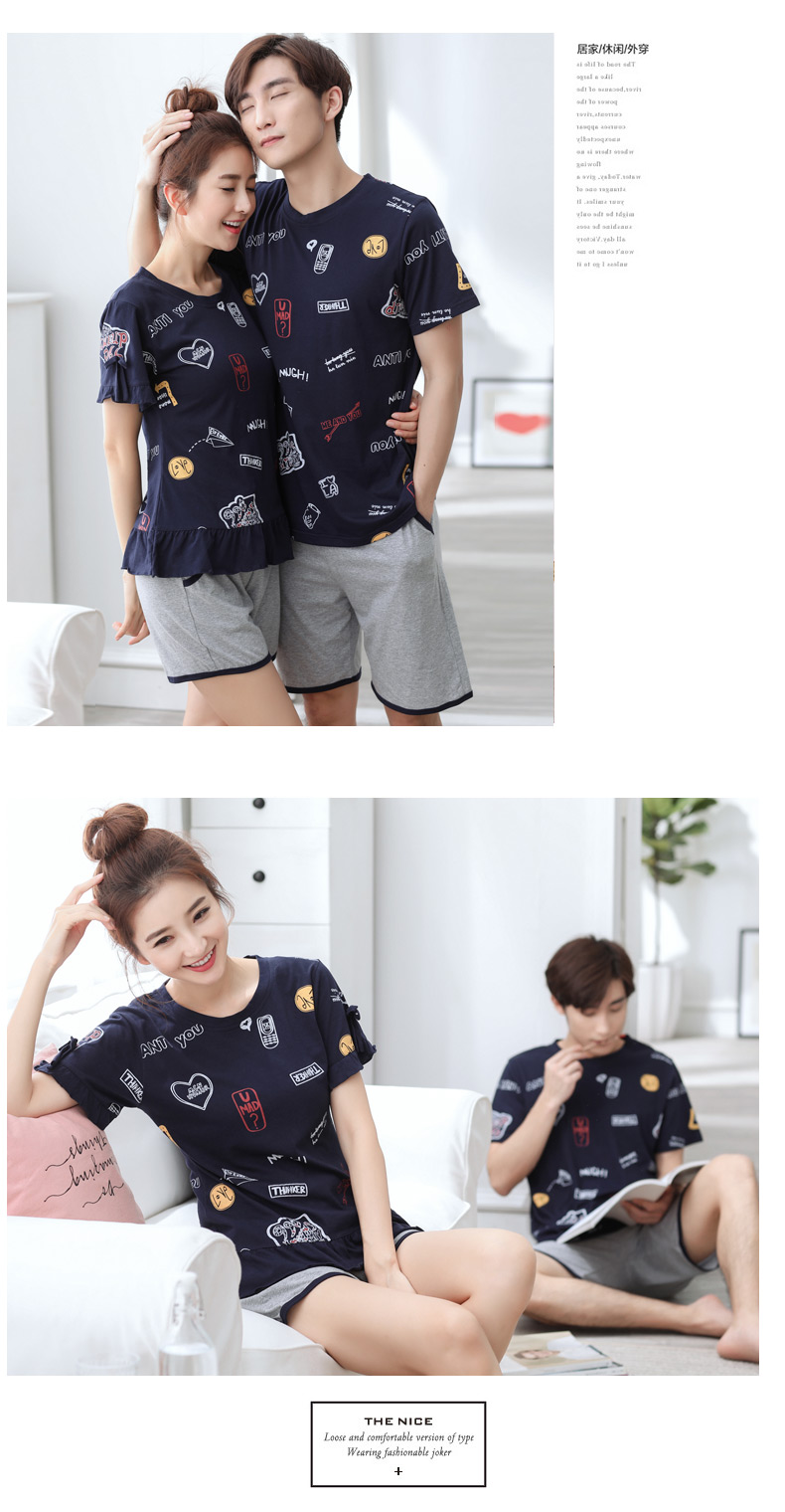 Pyjama mixte en Coton à manche courte - Ref 3005860 Image 32