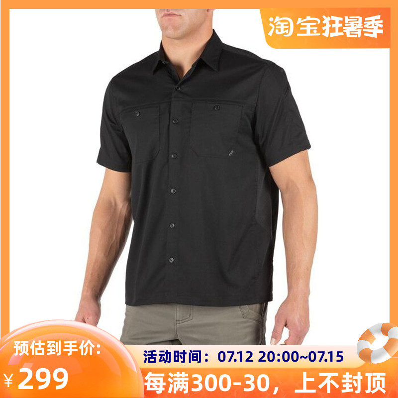American 5.11 FLEX-TAC twill micro elastic short-sleeved tactical shirt 71390 summer thin breathable