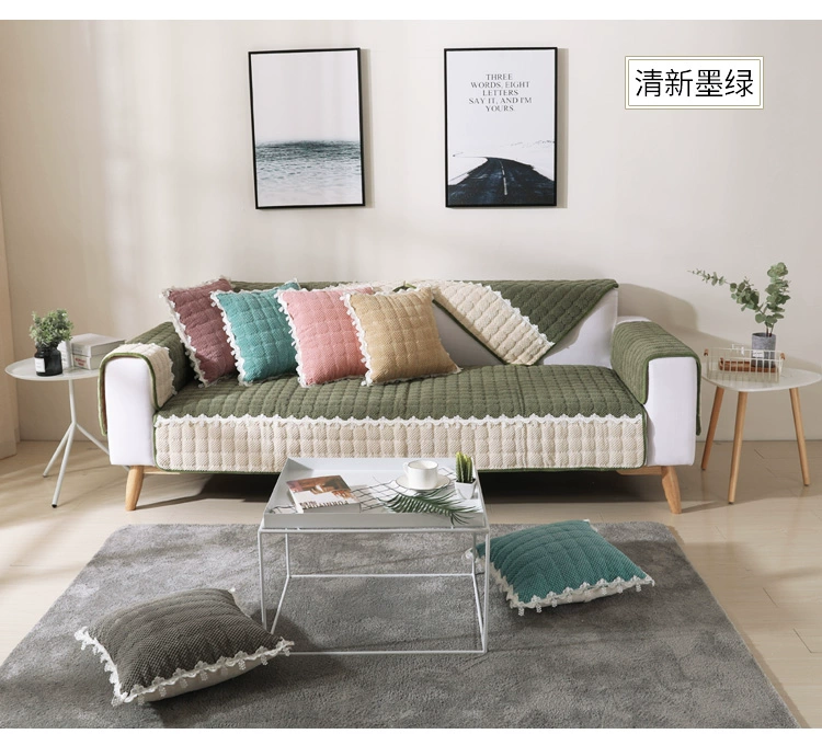 Bắc Âu hiện đại sofa nhỏ gọn đệm Four Seasons chung trượt vải da đệm con bao gồm tất cả tấm vải liệm khăn tùy chỉnh phổ biến - Ghế đệm / đệm Sofa