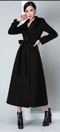 2018 mới siêu dài áo khoác len nữ dài cashmere khí chất Áo len mỏng đến mắt cá chân mùa đông áo khoác da