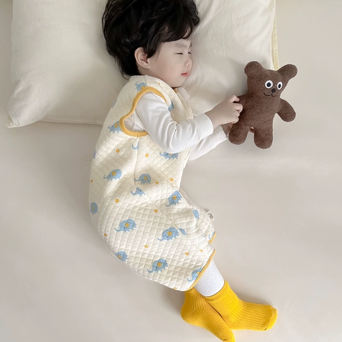 Детский бандаж пупочный для сна, хлопковый стеганый демисезонный спальный мешок
