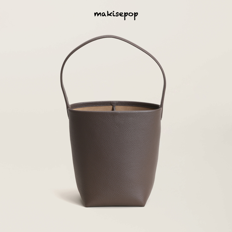 Makiseepop Original Leather Tr Bucket Bag Row Bag N/S Park Handbag Shoulder Bag Bucket Bag Genuine Leather Fashion
