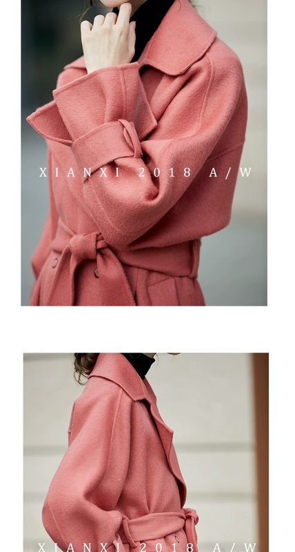Áo khoác ngắn hai mặt nữ 2018 áo khoác cashmere mới hai mặt nhung nhỏ áo khoác len ngắn