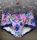 4 pieces of Shangrao Breast Silk Large Edition Medium High Waist Big Flower Covered Hips Ladies Underwear Fat Sister Underwear