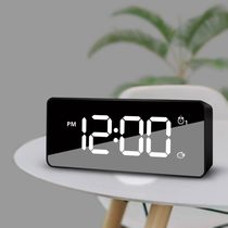 New mirror LED electronic small alarm clock Music usb charge mute student dorm room bookroom working day alarm bells