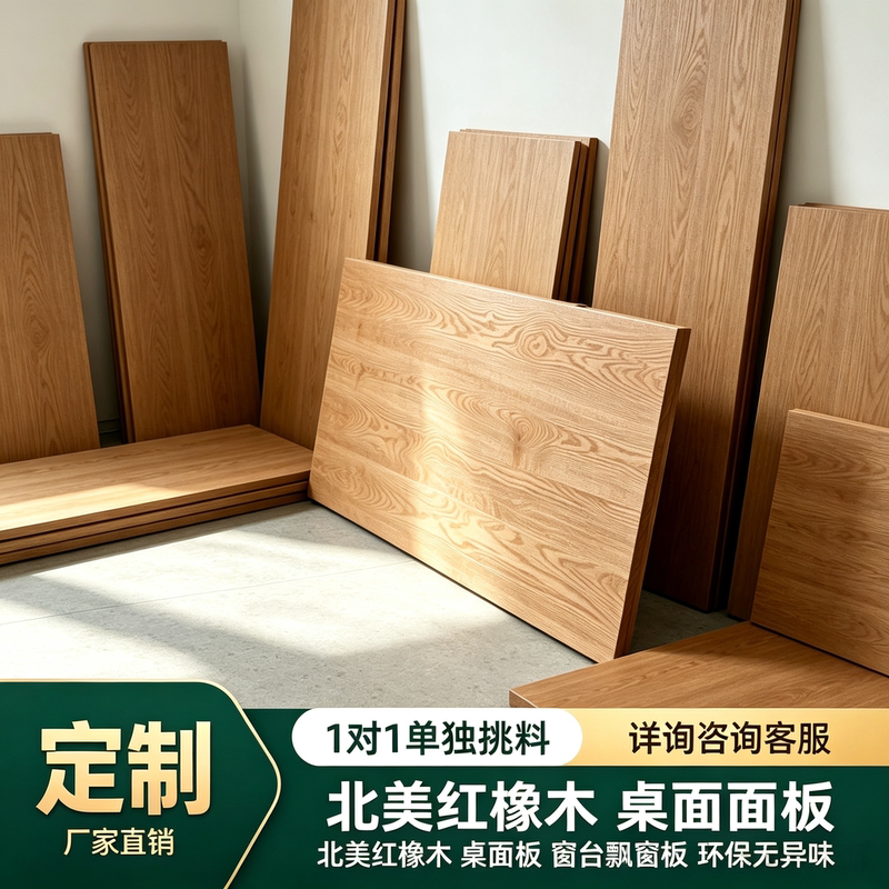 Sangehei North American Cherry Wood Dining Table Red Oak Board Table Top Bar Table Desk Windowsill Natural Wood Board