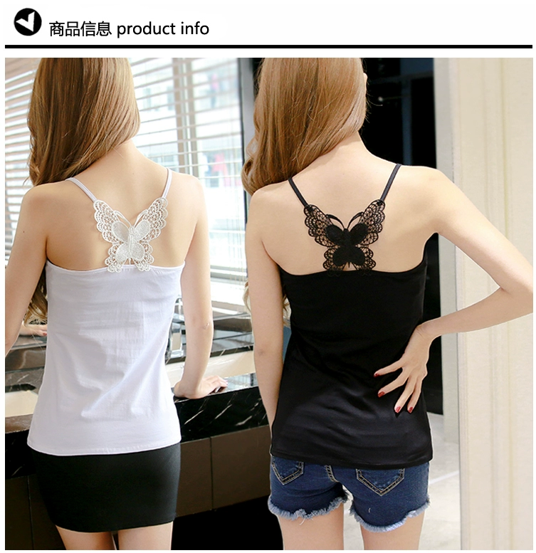 Mùa hè nhỏ áo yếm vest nữ ngắn mặc bên trong thon gọn gợi cảm cotton hoang dã chạm đáy áo sơ mi thủy triều