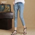 Quần jeans cạp cao sáng màu hè hè 2020 Quần lửng ống mỏng mới phiên bản Hàn Quốc là quần Harlan mỏng chân - Quần jean Quần jean