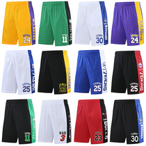 NBA Lakers basketball pants mens summer sports shorts training fitness running American quick-drying five-point pants over the knee pants