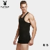 Playboy nam vest cotton cotton thanh niên trung niên thoáng khí thể thao mùa hè chạm đáy vest lỏng áo lót 2 dây Áo vest
