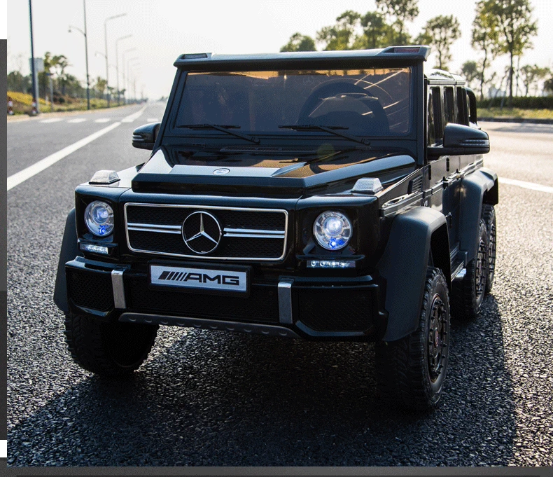 Ghế đôi 6x6 Mercedes-Benz g63 big g trẻ em xe điện điều khiển từ xa xe bán tải dẫn động bốn bánh siêu lớn off-road Xe đẩy em bé 6 vòng - Con lăn trượt patinet / trẻ em