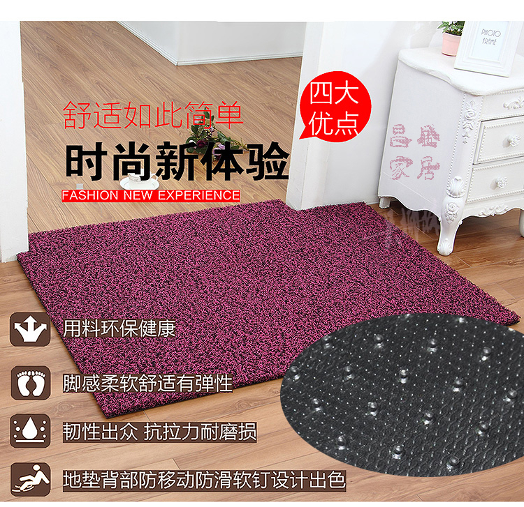 Dây vòng dày mat cửa mat có thể được cắt vào cửa để vào lối vào hội trường nhà bếp thảm nhà PVC thảm chống trượt miếng lót sàn nhà tắm