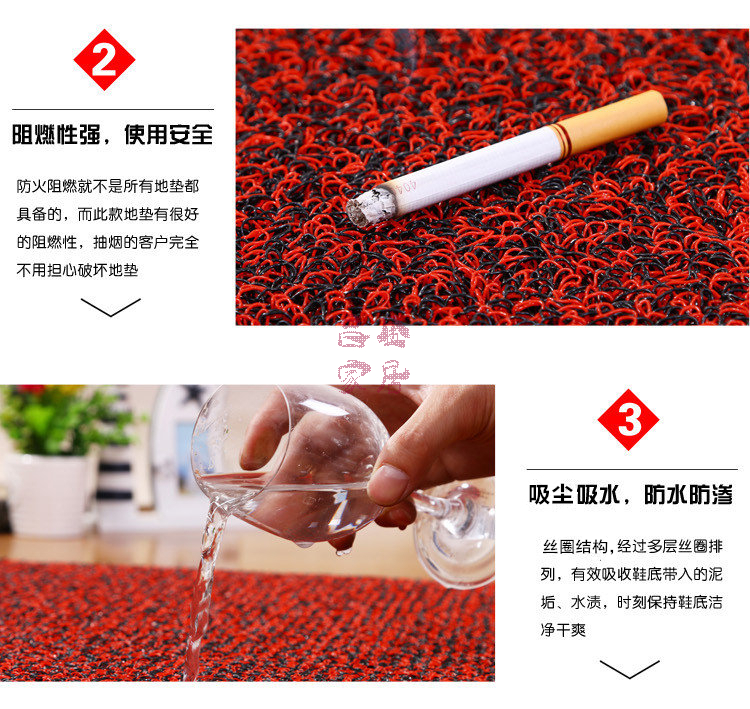 Dây vòng dày mat cửa mat có thể được cắt vào cửa để vào lối vào hội trường nhà bếp thảm nhà PVC thảm chống trượt miếng lót sàn nhà tắm