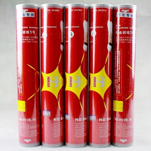 Подлинный ND Boer Boer Boer Red Professional Training № 1 -класс бадминтона, игра в стабильную 12 упаковок