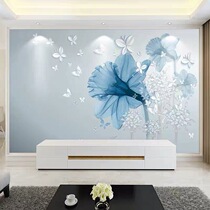 Restaurant TV background wall murals 3d5d8d modern simple atmospheric fashion wallpaper living room high-end new wall cloth