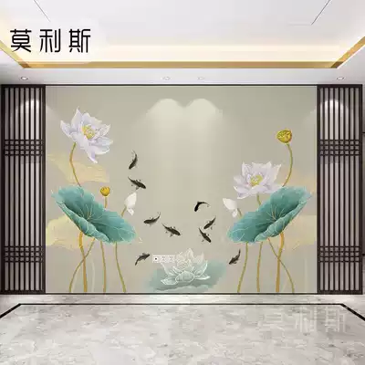 8d new TV background wall wallpaper fashion elegant murals 5d three-dimensional atmosphere simple warm film and television Wall Wall cloth