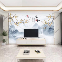 3d5d8d TV background wall mural wallpaper living room atmosphere three-dimensional modern simple whole new wall cloth