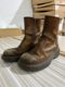 BOSITU's new retro square head sand-colored mid-tube thick-soled matte leather Martin boots women's boots