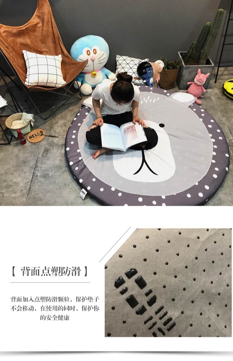 Bông trẻ em in hoạt hình động vật thảm chống trượt thảm phòng khách thảm có thể tháo rời và có thể giặt trò chơi bé bò thảm - Thảm giá thảm cuộn trải sàn