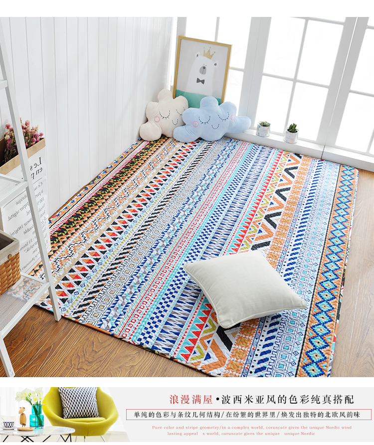 Nordic bông đơn giản mở bò tatami mat phòng ngủ thảm máy giặt miếng đệm giường rửa có thể được tùy chỉnh - Thảm thảm phòng khách