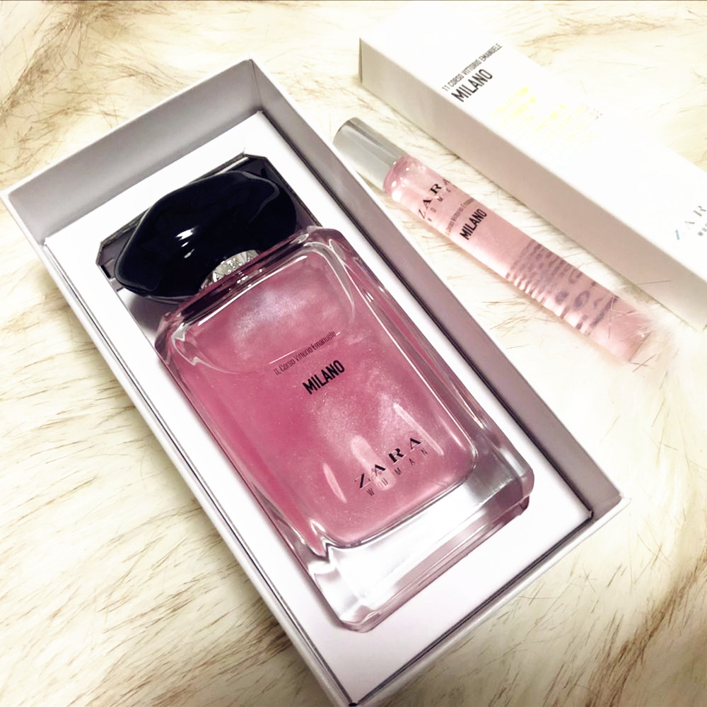 Giá trị tuyệt vời Spot ZARA Paris Champs / Milan II Avenue lấp lánh màu hồng cát nữ Eau de Toilette nước hoa chanel chance