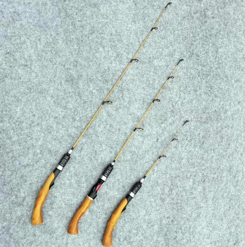 Spotted bamboo yellow put 55 75 95 rice ice fishing rod tent with pole outdoors with winter fishing rod hard rod tip