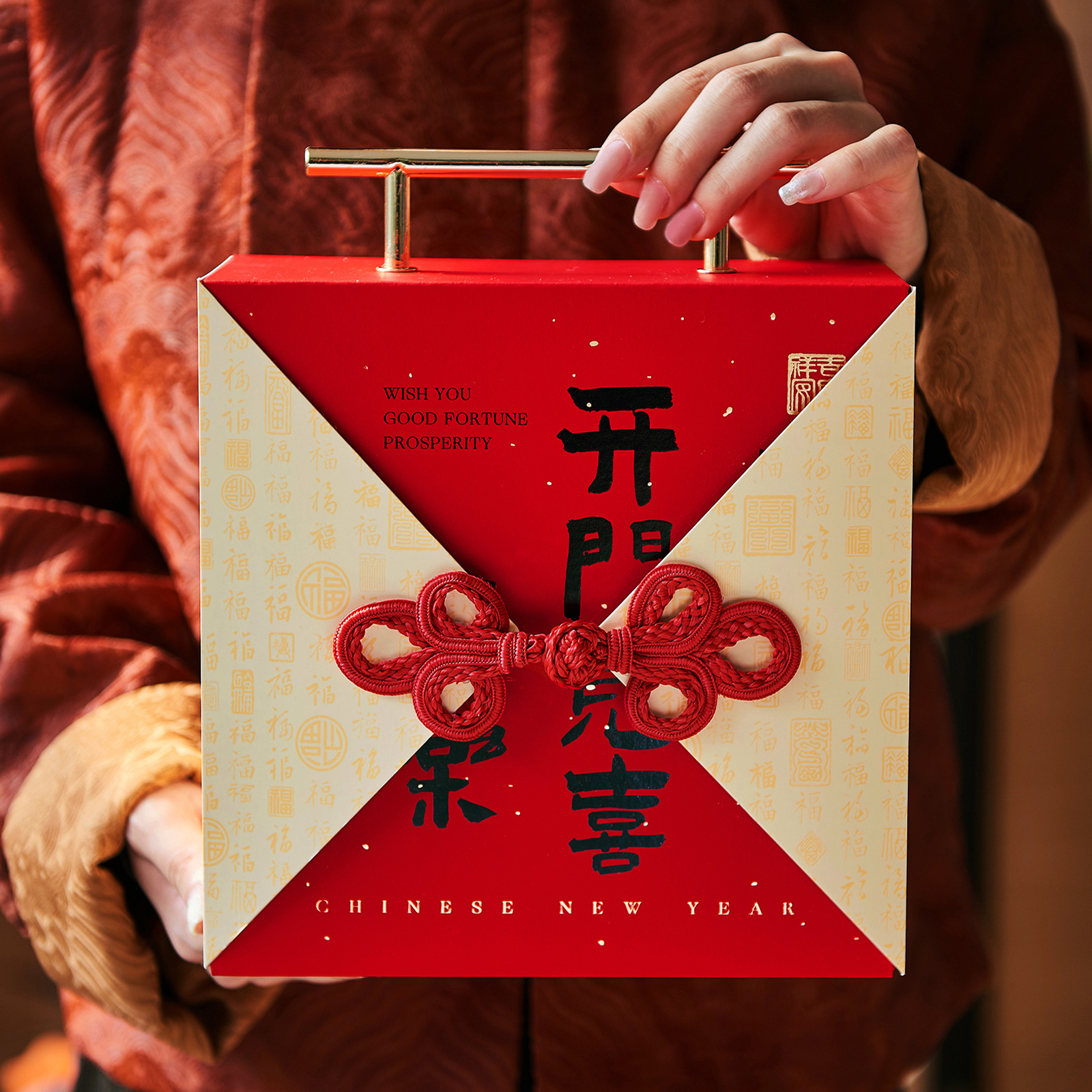 2024 New Year's gift boxes Packaging Boxes Baking Cookies cookies Taifei Candy Snowflake Ghee Carry-on Dragon Year Gift Box Empty-Taobao