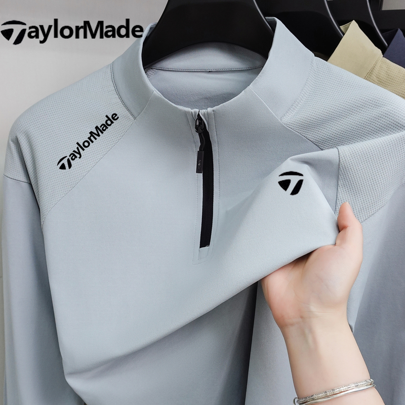Taylormade Taylormade Golf Quick-Drying Long-Sleeved Sweatshirt Men's Stand-Up Collar Half-Zip Outdoor Sports T-Shirt Men's Taylormade Taylormade Golf Quick-Drying Long-Sleeved Sweatshirt Men's Stand-Up Collar Half-Zip Outdoor Sports T-Shirt Men's