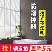 Bathroom glass sticker anti-peep transparent opaque toilet bathroom privacy light window film frosted electrostatic