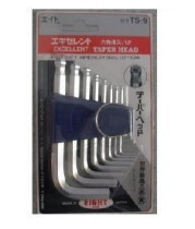 Japanese Bailey Standard Long Diamond Stone Allen Wrench TS-8 Set 8 PCs Allen Wrench 1 5-8