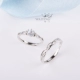 Moonstone cặp đôi nhẫn thiết kế thích hợp nhẫn nam và nữ Nhật Bản bạc sterling một cặp ánh sáng sang trọng không thể tách rời tình yêu - Nhẫn