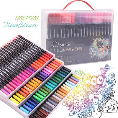 80 цветов, ручки Fineliners, набор цветных ручек Fineliner, эскиз Wri