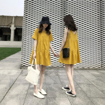 French retro Yamamoto Super fairy Hainan Sanya Thai little beach dress seaside holiday dress children summer