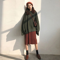 Early autumn womens clothing 2021 New knitted sweater jumpsuit small fragrance wind Net red two-piece set autumn and winter tide