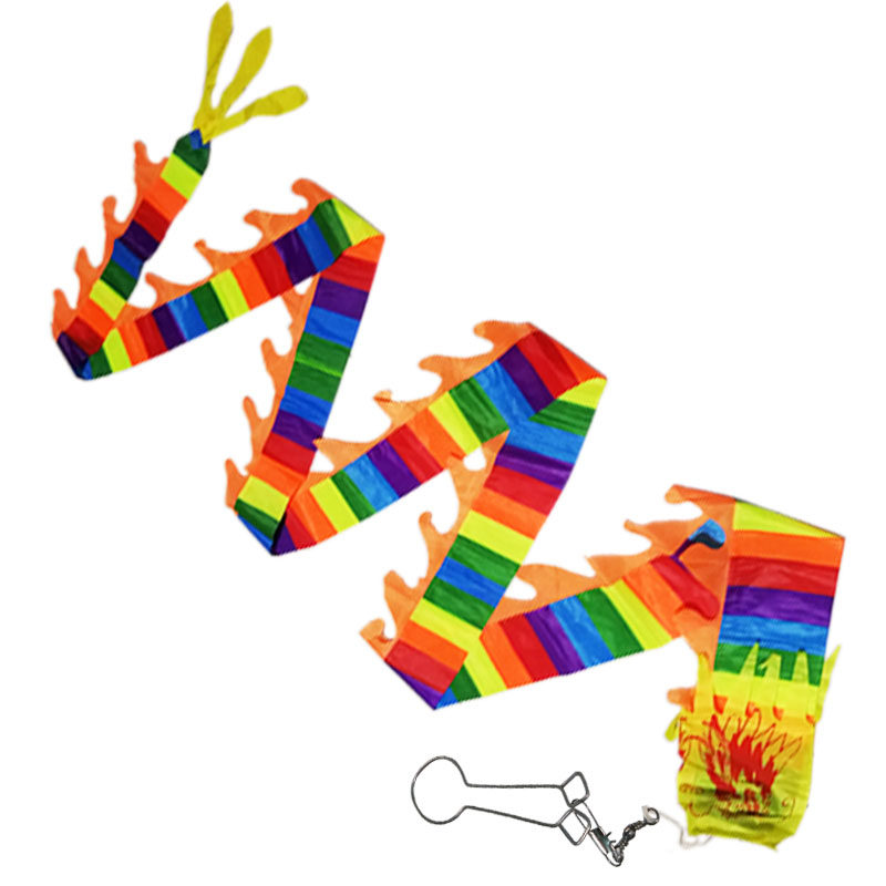 Seven meters coloured dragon stereo dragon air dragon fitness square dance dragon dragon and dragon lap ring 7 meters high air bamboo jitter dragon