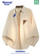 Wassup Dozen Cotton and Linen Long-Sleeved Shirt for Men, Loose Casual White Shirt with a High-End Feel and a Cool Style