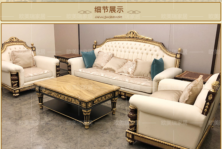 Biệt thự sang trọng Fu tràn ngập đồ nội thất bằng gỗ rắn kết hợp sofa gỗ kết hợp bàn cà phê Tủ góc TV nhiều kết hợp La Casa - Ghế sô pha ghế sofa băng