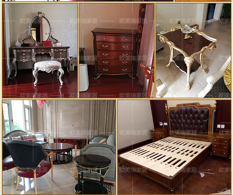 Biệt thự sang trọng Fu tràn ngập đồ nội thất bằng gỗ rắn kết hợp sofa gỗ kết hợp bàn cà phê Tủ góc TV nhiều kết hợp La Casa - Ghế sô pha ghế sofa băng