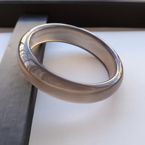 Brazil natural ice seed chalcedony bracelet womens smoke gray agate bracelet jade bracelet birthday gift to mom