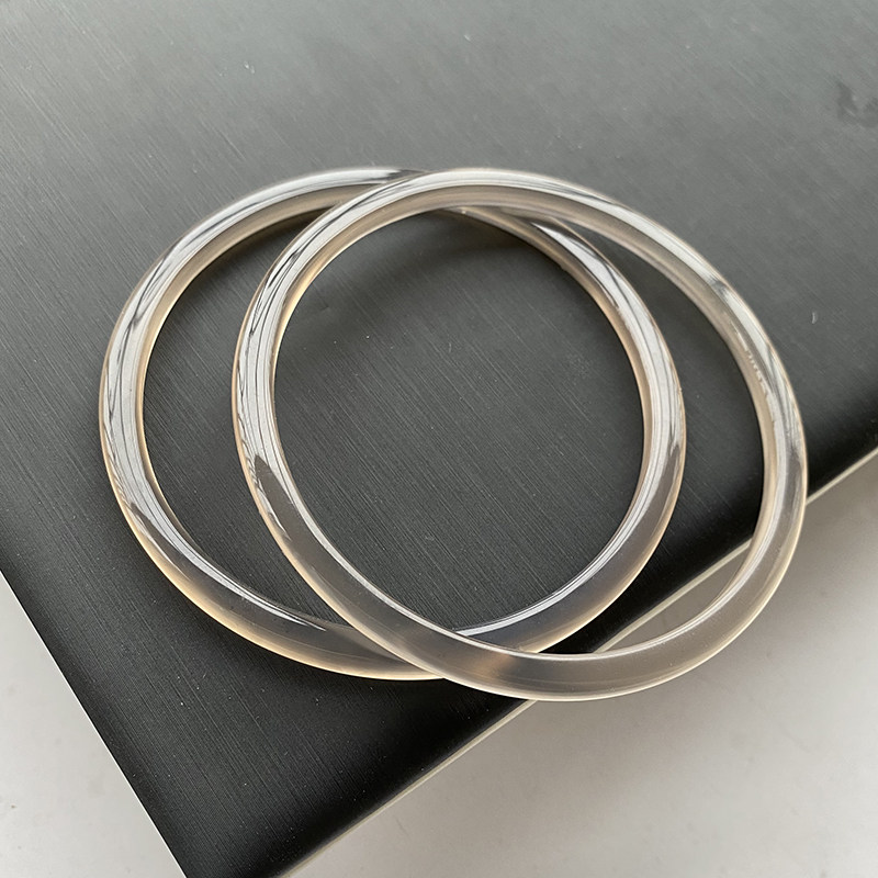 Natural Ice Jade Marrow Bracelet Women's Jade Crystal Tinker Bracelet Fine Teenage Girl Bracelet Gray Agate Bracelet