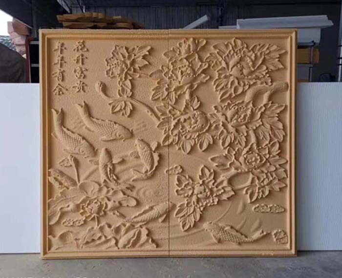 Villa exterior wall decoration European rectangular relief eps polystyrene foam flower plate roof triangular flower mountain flower finished product